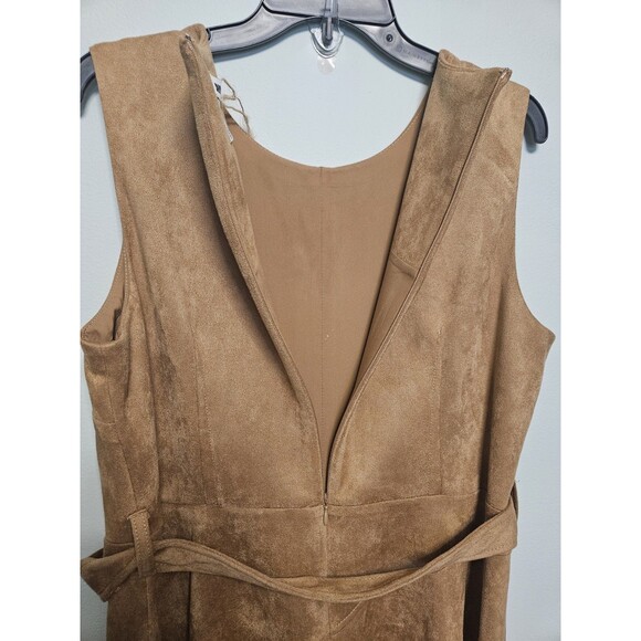 DKNY by Donna Karan Scuba Suede Belted Sleeveless Midi Dress Sz 14 MSRP $144 - Picture 8 of 9